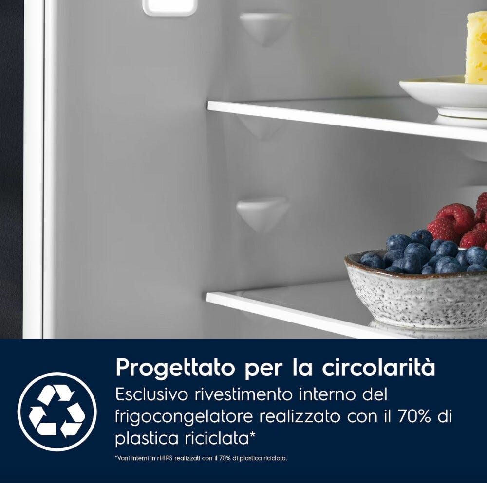 Electrolux KNR7TE75T Serie 700 GreenZone Frigorifero con congelatore da incasso cm. 70 h. 189 - lt. 376
