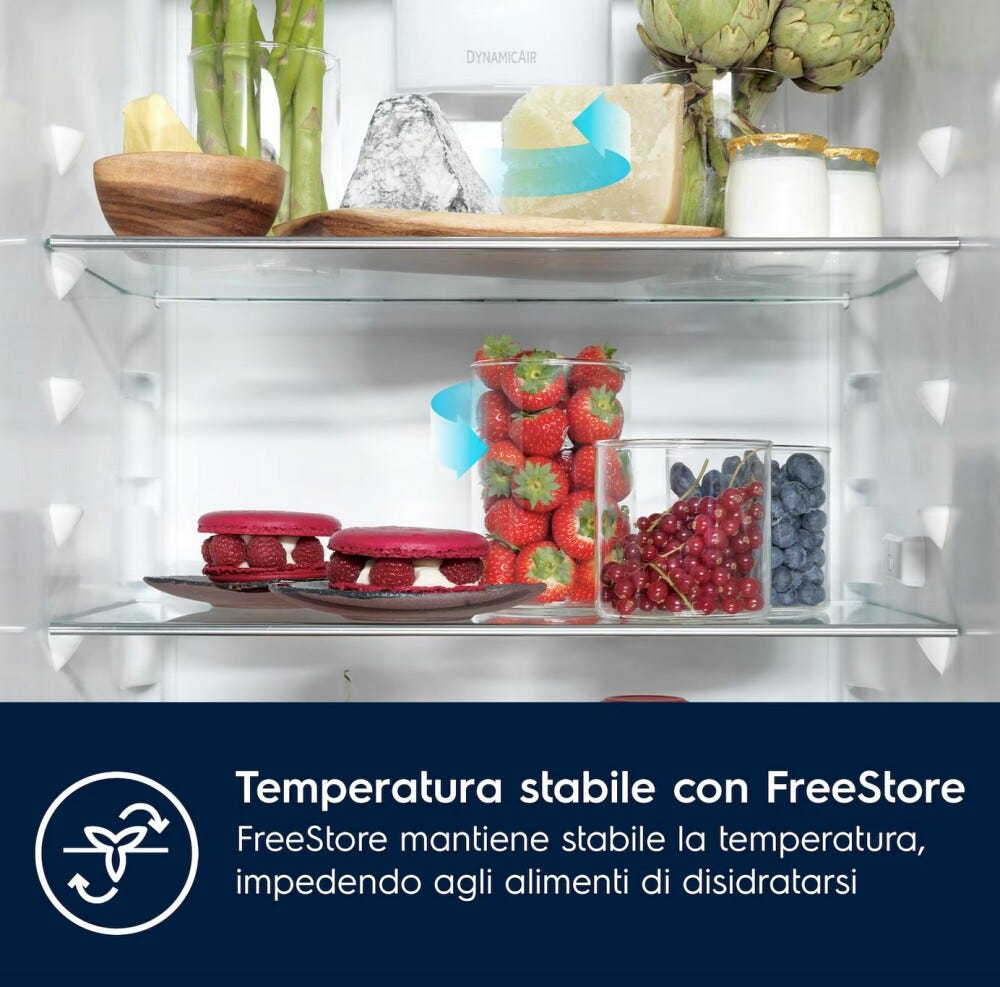 Electrolux KNR7TE75T Serie 700 GreenZone Frigorifero con congelatore da incasso cm. 70 h. 189 - lt. 376
