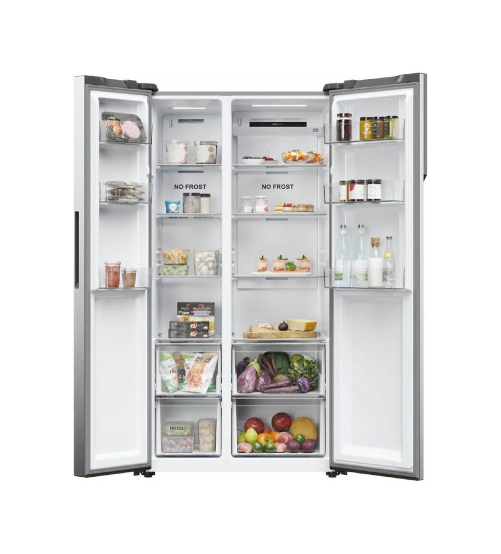 Haier HSR5918DNMP 90 Serie 5 Frigorifero con congelatore side by side - cm. 91 h 178 - lt. 528 - platinum inox