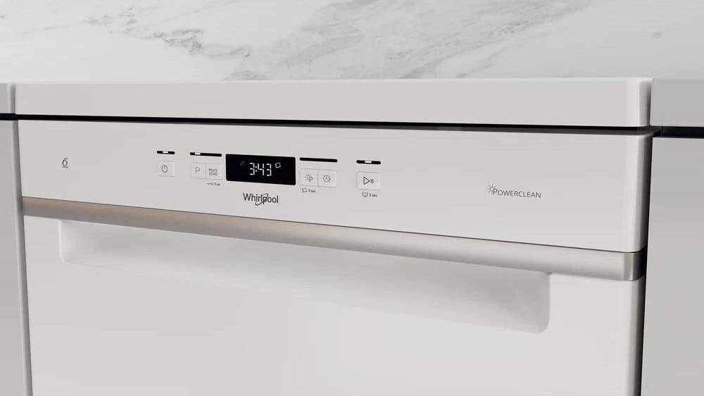 Whirlpool WFC 3C34P Lavastoviglie a libera installazione cm. 60 - 14 coperti - bianco