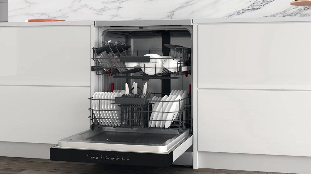 Whirlpool WFC 3C34 P X Lavastoviglie a libera installazione cm. 60 - 14 coperti - inox