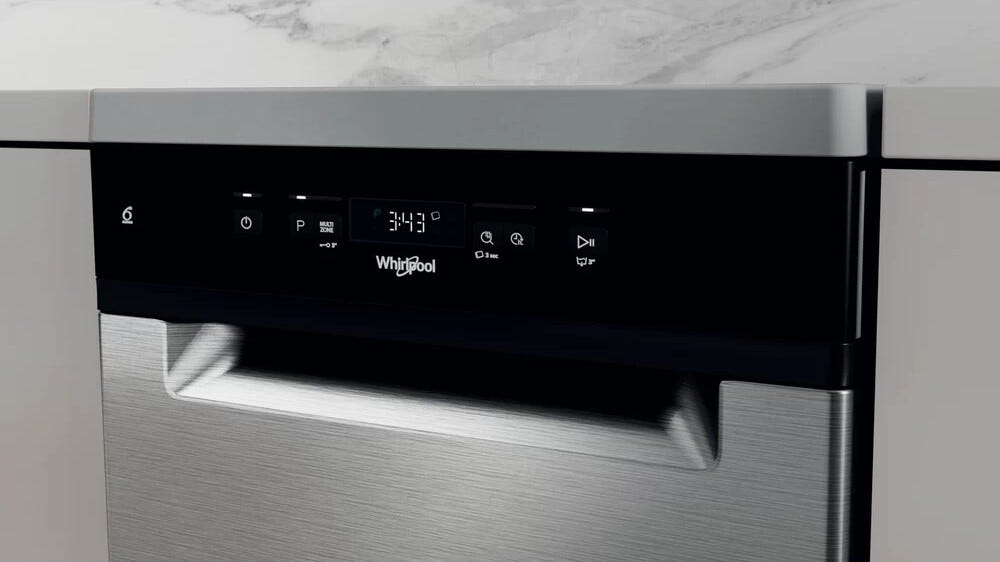 Whirlpool WSFC 3M27 X Lavastoviglie a libera installazione cm. 45 - 10 coperti - inox