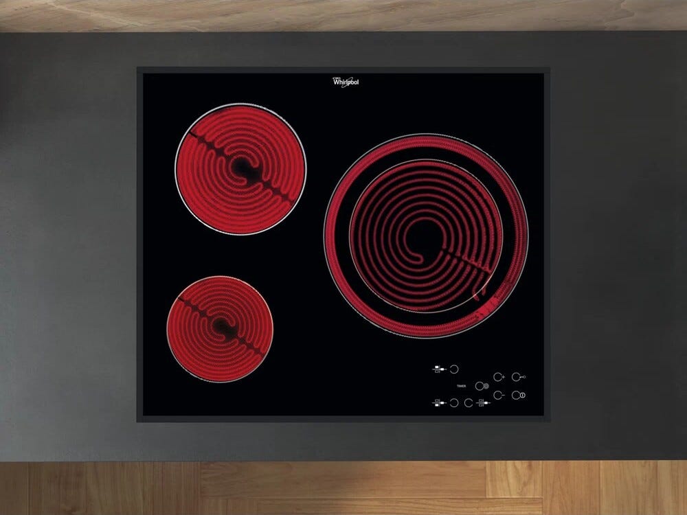 Whirlpool AKT 807/BF Piano cottura elettrico cm. 58 - vetroceramica nero