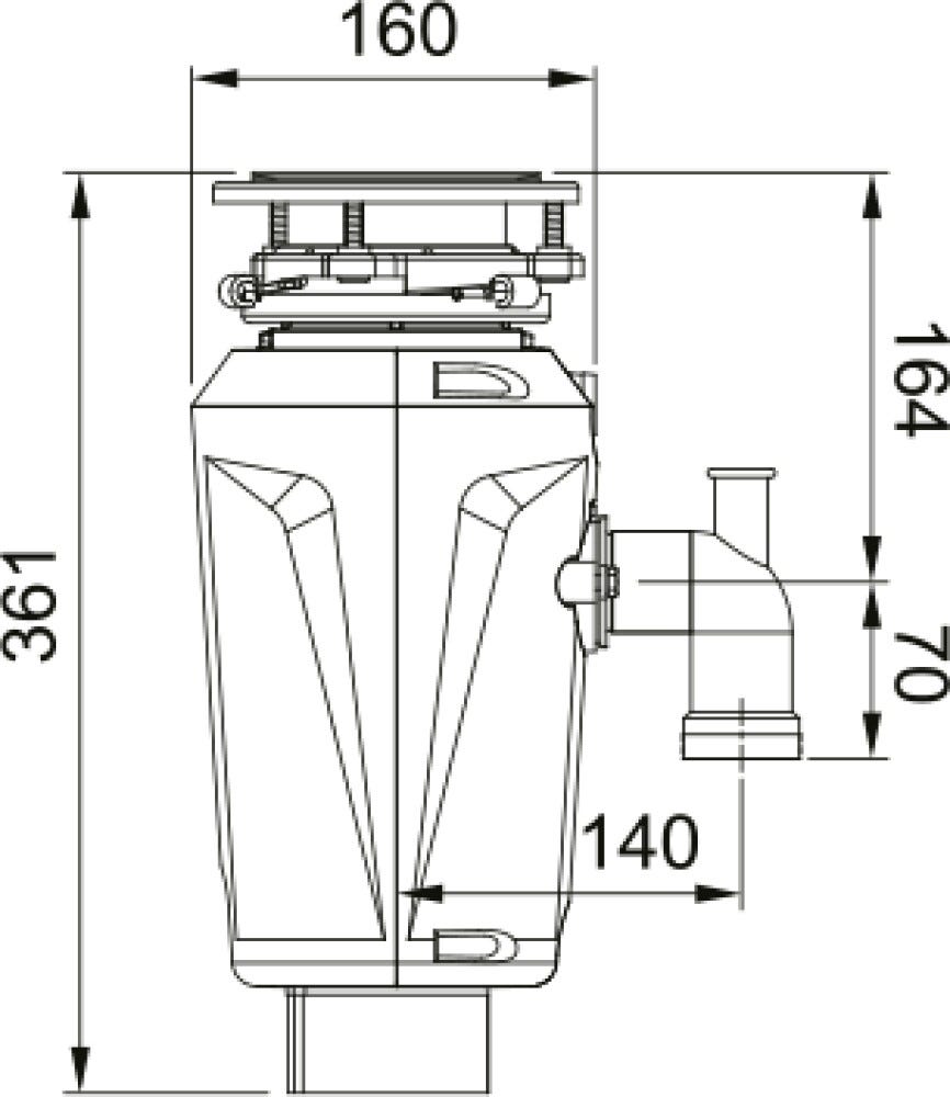 Franke SLIM 50 Dissipatore in acciaio inox hp 0.50