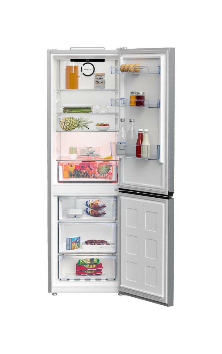 Beko B5XRCNA366HXB bPRO500 Frigorifero con congelatore a libera installazione cm. 60 h. 187 - lt. 316 - metal look