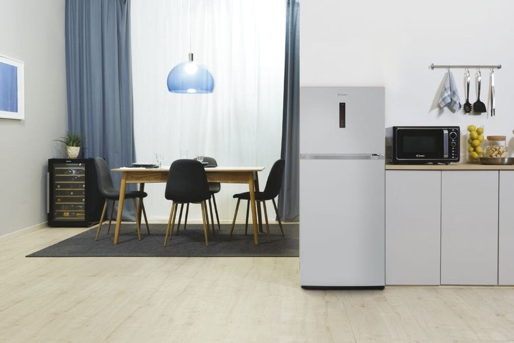 Candy CDG5T717ES Frigorifero con congelatore a libera installazione - cm. 71 h 168 - lt. 410 - inox