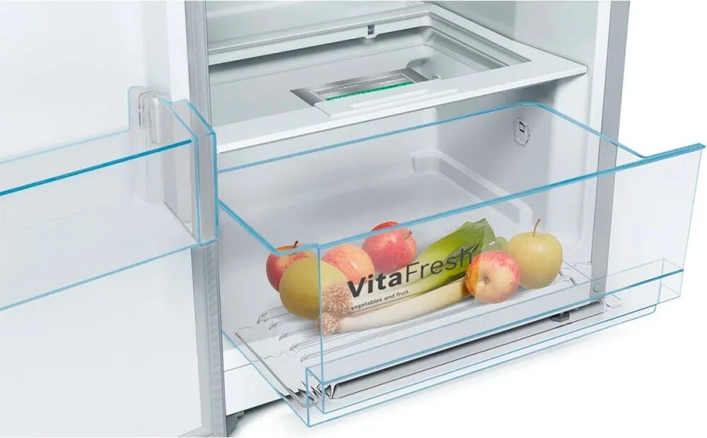 Bosch KSV36FIEP 4 Frigorifero a libera installazione cm. 60 h. 186 - lt. 346 - inox spazzolato antimpronta