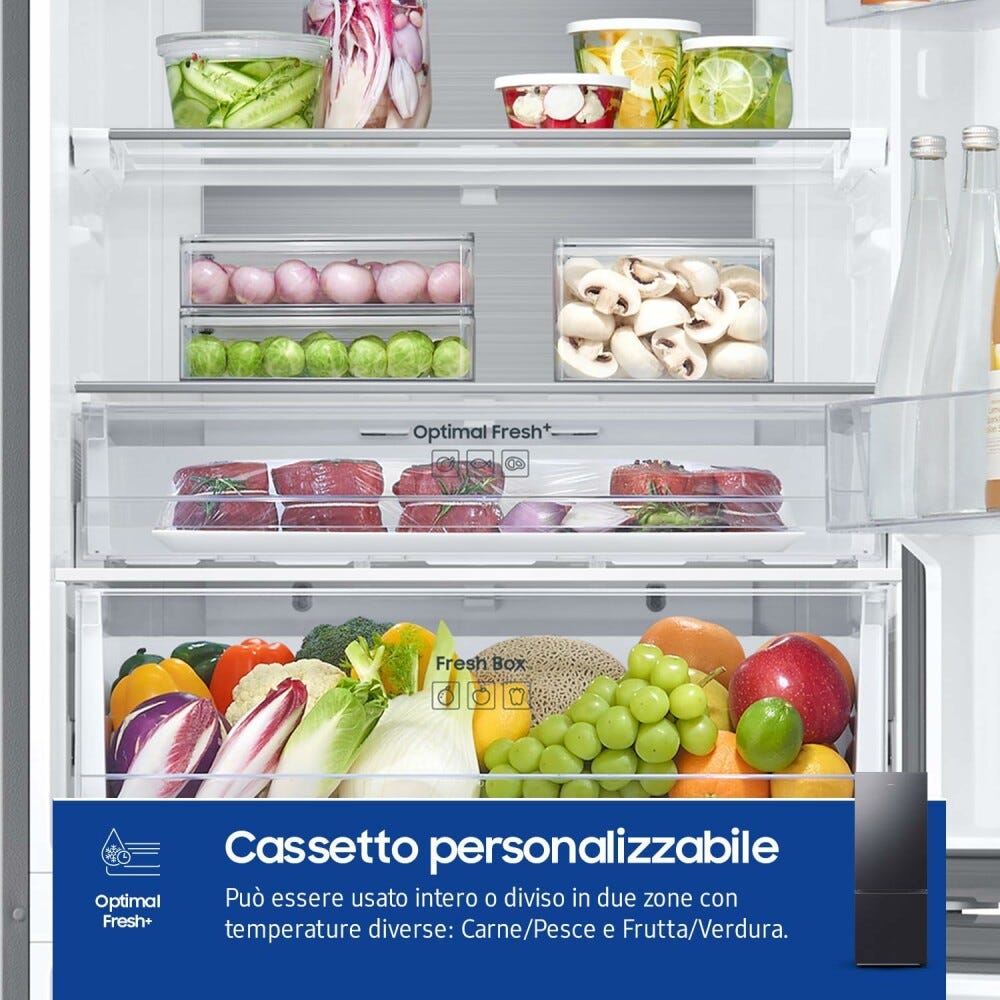 Samsung RB53DG706AB1EF Frigorifero con congelatore a libera installazione cm. 76 h. 203 - lt. 538 - antracite