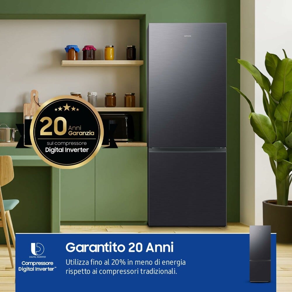 Samsung RB53DG706AB1EF Frigorifero con congelatore a libera installazione cm. 76 h. 203 - lt. 538 - antracite