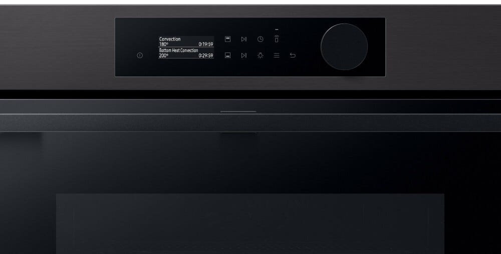 Samsung NV7B57508AB/U2 Dual Cook Flex™ WiFi Doppio forno combinato a vapore pirolitico cm. 60 - grafite opaco