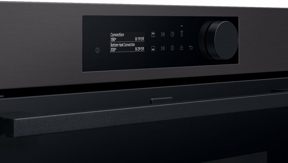 Samsung NV7B57508AB/U2 Dual Cook Flex™ WiFi Doppio forno combinato a vapore pirolitico cm. 60 - grafite opaco