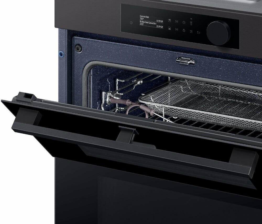 Samsung NV7B57508AB/U2 Dual Cook Flex™ WiFi Doppio forno combinato a vapore pirolitico cm. 60 - grafite opaco