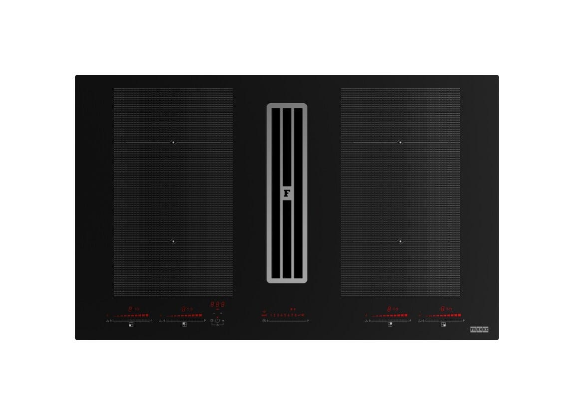 Franke FMA 8391 HI Maris 2-gether Steel Piano cottura induzione cm. 83 con cappa integrata da 630 m³/h - cristallo nero