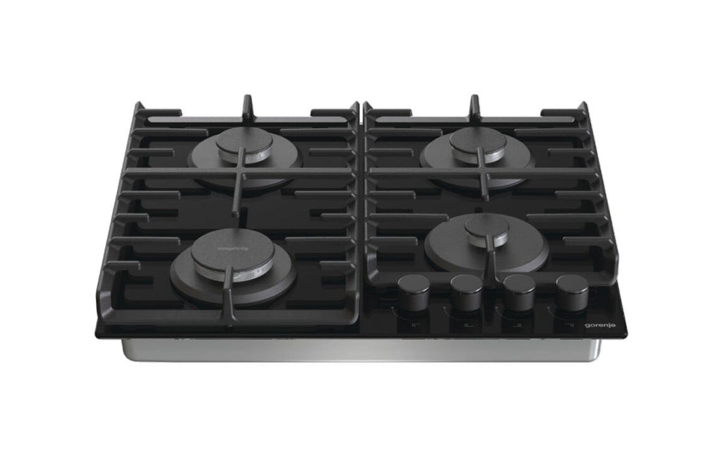 Gorenje GT642SYB Simplicity Piano cottura a gas cm. 60 - vetro nero