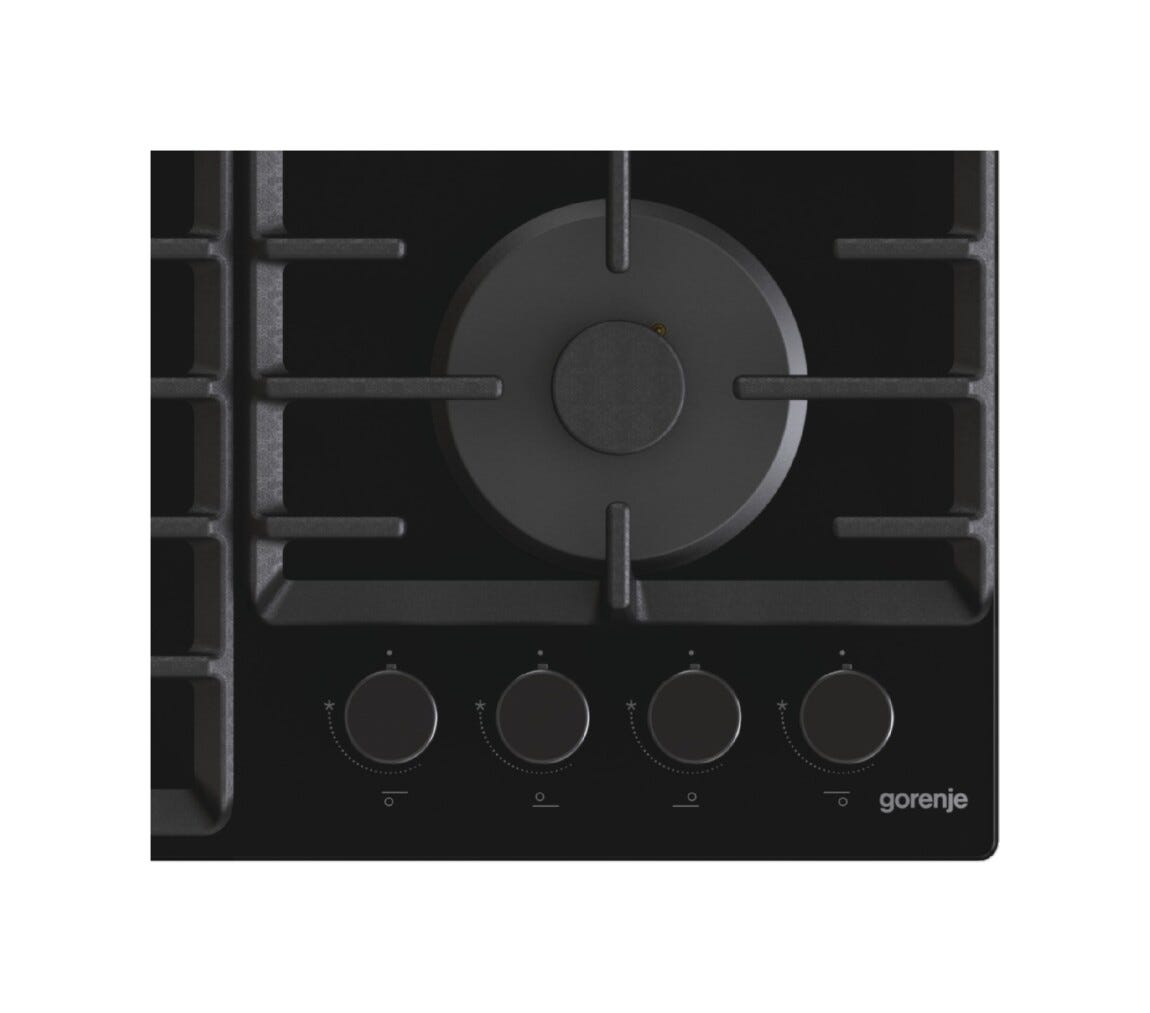 Gorenje GT642SYB Simplicity Piano cottura a gas cm. 60 - vetro nero