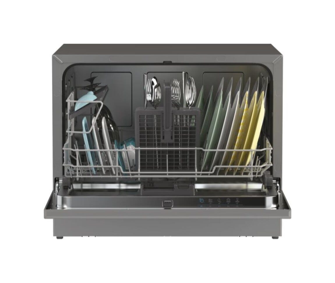 Candy CP 6E51LS Rapido' Lavastoviglie a libera installazione cm. 55 - 6 coperti - inox