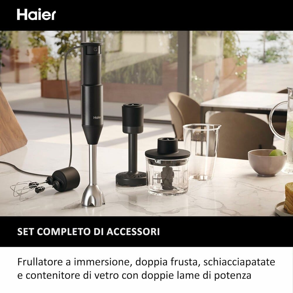 Haier HHB5B5 011 5 Frullatore a immersione - nero / inox