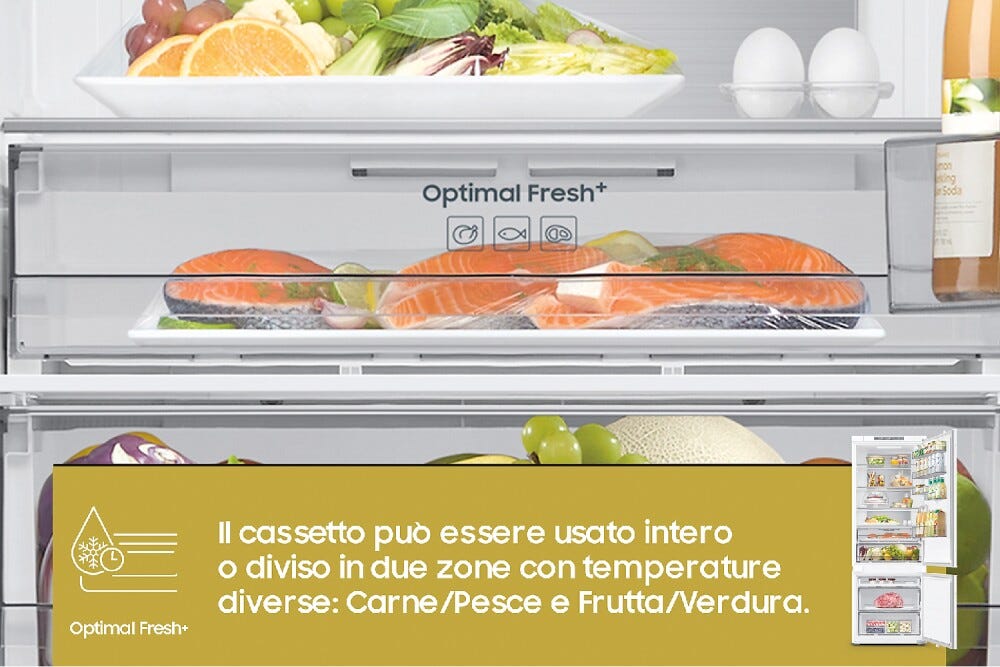 Samsung BRB38G703EWWEF Fisrt 75 Ai Frigorifero con congelatore da incasso cm. 69 h. 193 - lt. 389