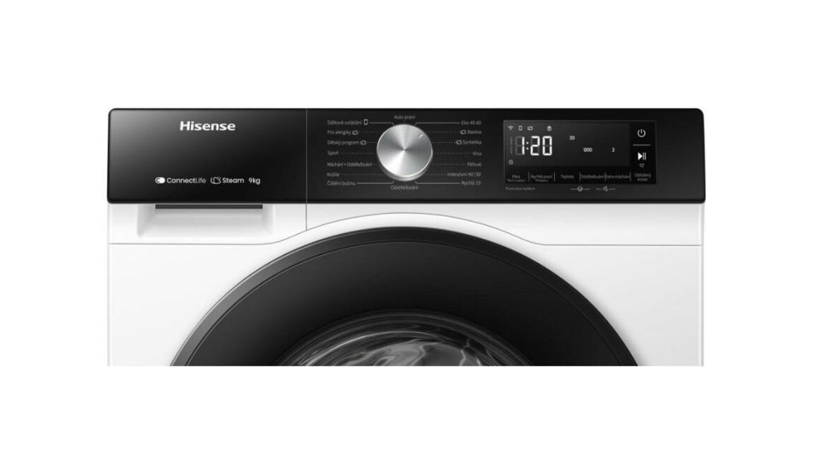 Hisense WF3S9043BW3 Lavatrice cm. 60 - capacità 9 kg - bianco/nero