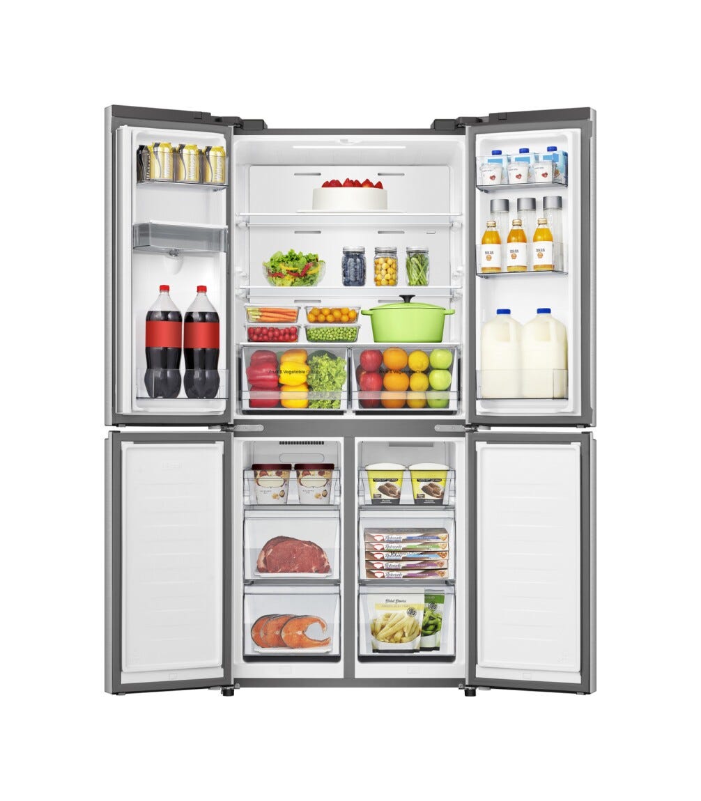 Hisense RQ5P470SMIE Frigorifero con congelatore side by side - cm. 80 h. 179 - lt. 483 - inox
