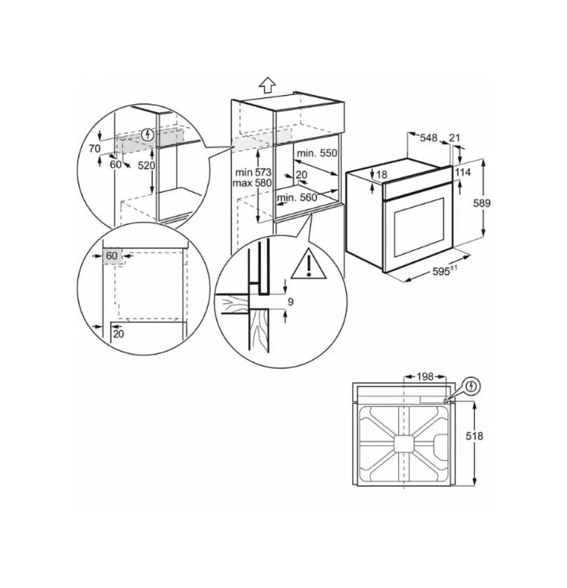 Electrolux KOCDH67H Serie 700 SteamCrisp Forno a vapore cm 60 - nero