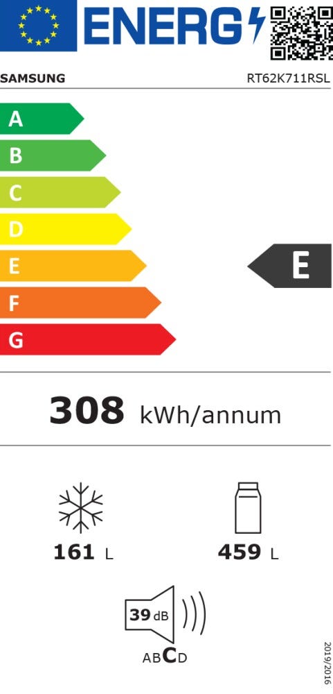 Samsung RT62K711RSL/ES Serie 7000 AI Frigorifero con congelatore a libera installazione cm. 84 h. 186 - lt. 620 - silver