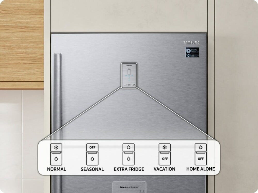 Samsung RT62K711RSL/ES Serie 7000 AI Frigorifero con congelatore a libera installazione cm. 84 h. 186 - lt. 620 - silver