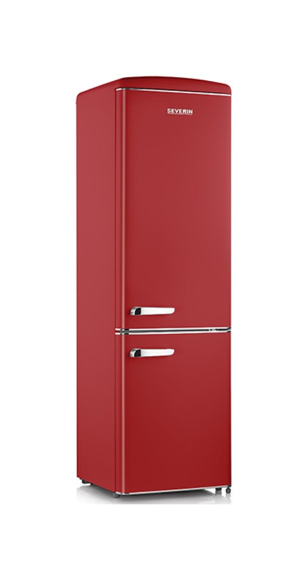 Severin RKG8917 Retrò Frigorifero con congelatore a libera installazione - cm. 55 h. 181- lt. 244 - rosso