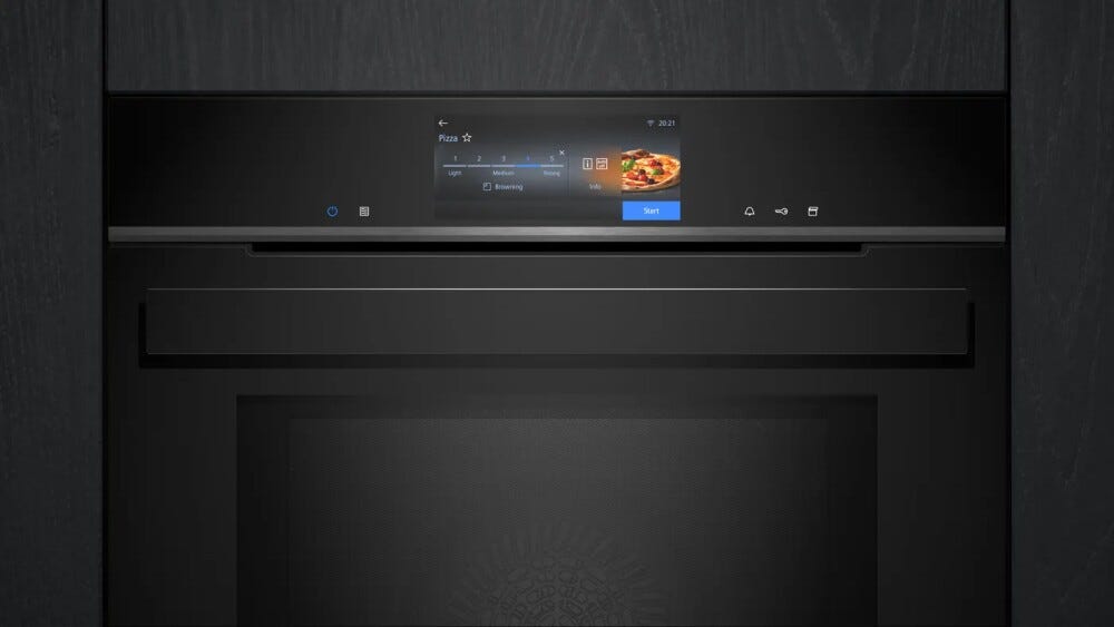 Siemens HN978GQB1 iq700 Forno combinato a vapore e a microonde cm.60 - nero