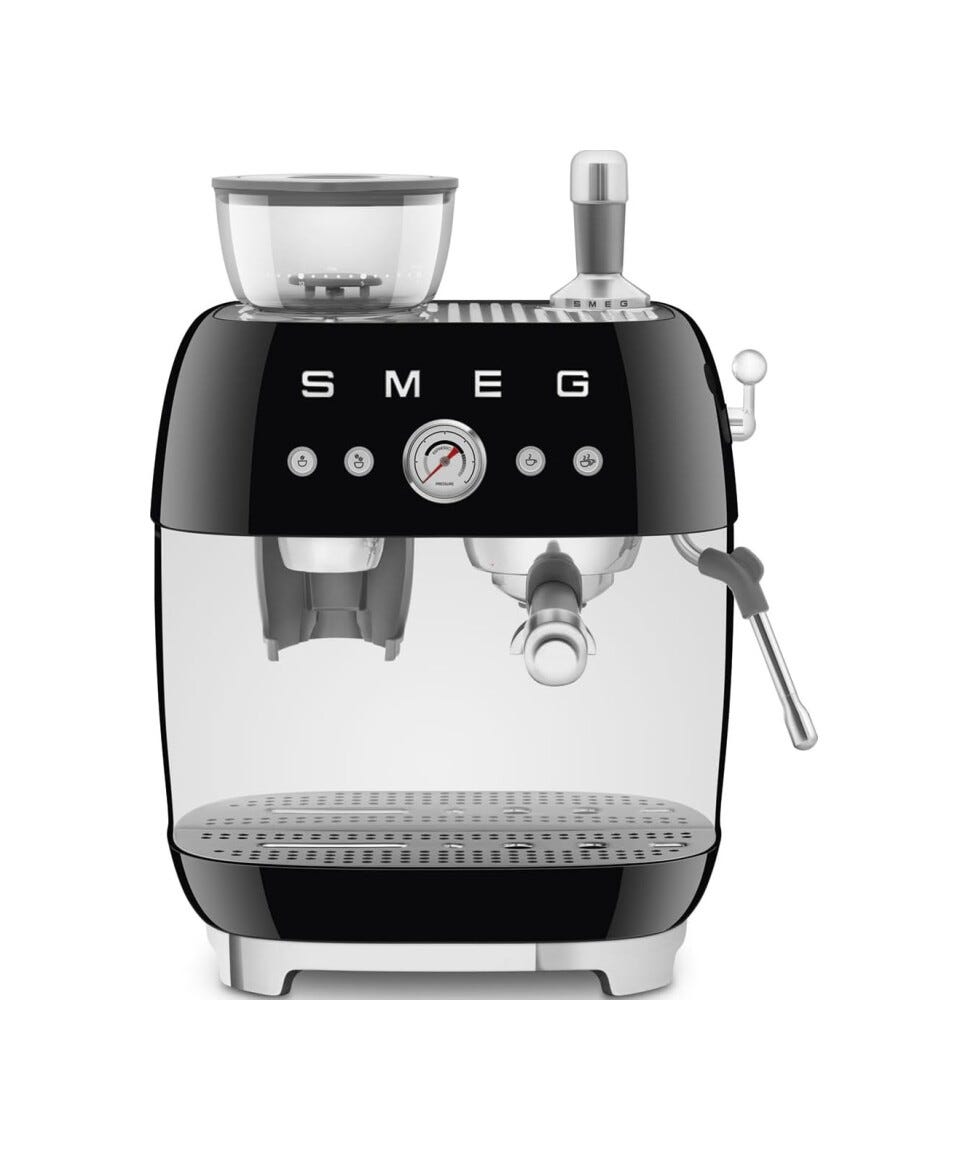 Smeg Selection EGF03BLEU 50's Style Macchina per caffè espresso manuale - nero lucido