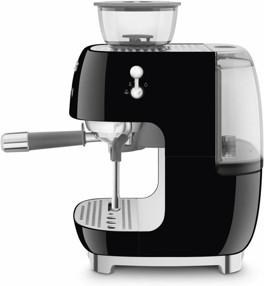 Smeg Selection EGF03BLEU 50's Style Macchina per caffè espresso manuale - nero lucido