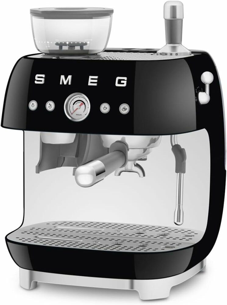 Smeg Selection EGF03BLEU 50's Style Macchina per caffè espresso manuale - nero lucido