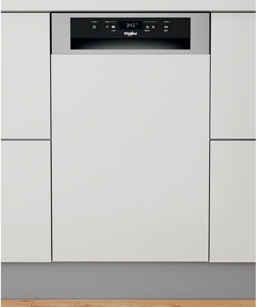 Whirlpool WSBC 3M27 X Lavastoviglie integrata parziale cm. 45 - 10 coperti - frontale inox