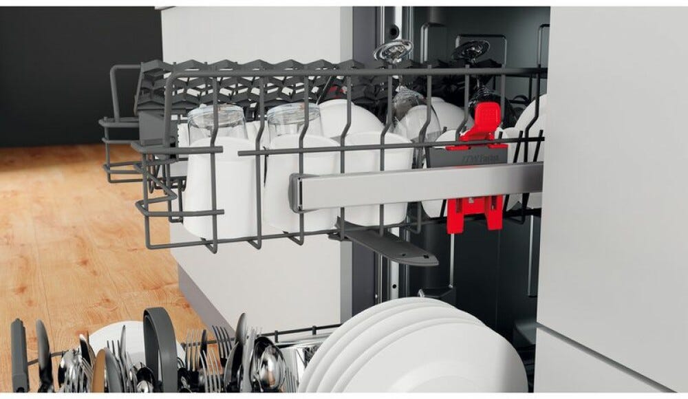 Whirlpool WSBC 3M27 X Lavastoviglie integrata parziale cm. 45 - 10 coperti - frontale inox