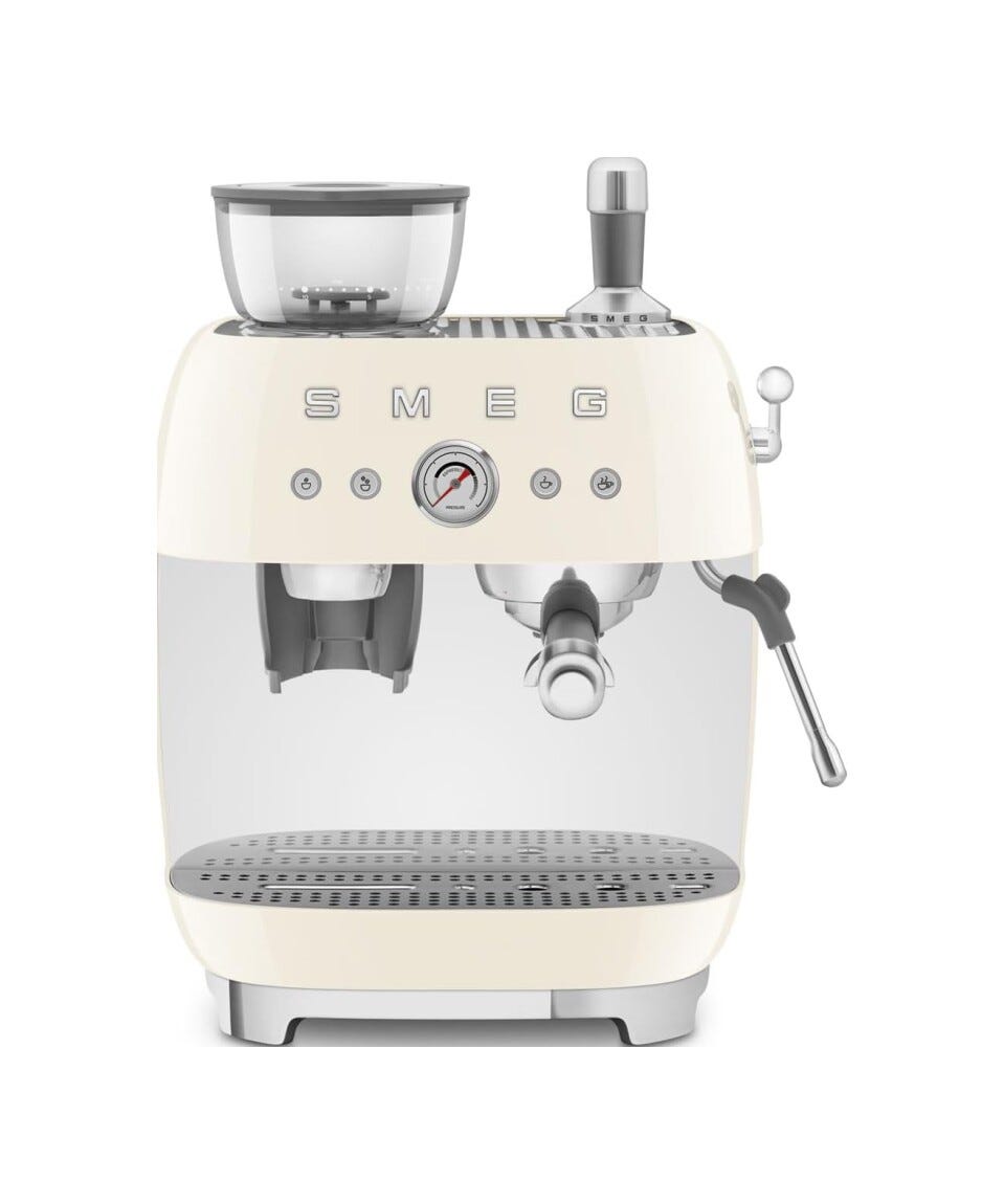 Smeg Selection EGF03CREU 50'S Style Macchina per caffè espresso manuale - panna lucido