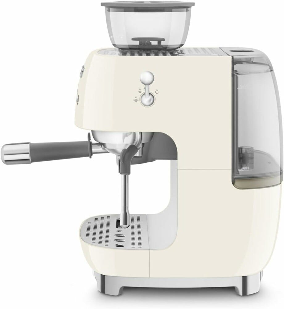 Smeg Selection EGF03CREU 50'S Style Macchina per caffè espresso manuale - panna lucido