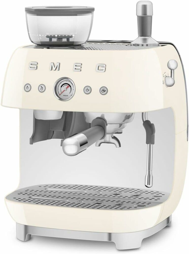 Smeg Selection EGF03CREU 50'S Style Macchina per caffè espresso manuale - panna lucido