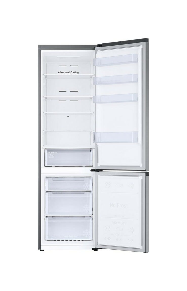 Samsung RB38C600DSA/EF EcoFlex Ai Frigorifero con congelatore a libera installazione cm. 60 h. 203 - lt. 390 - silver