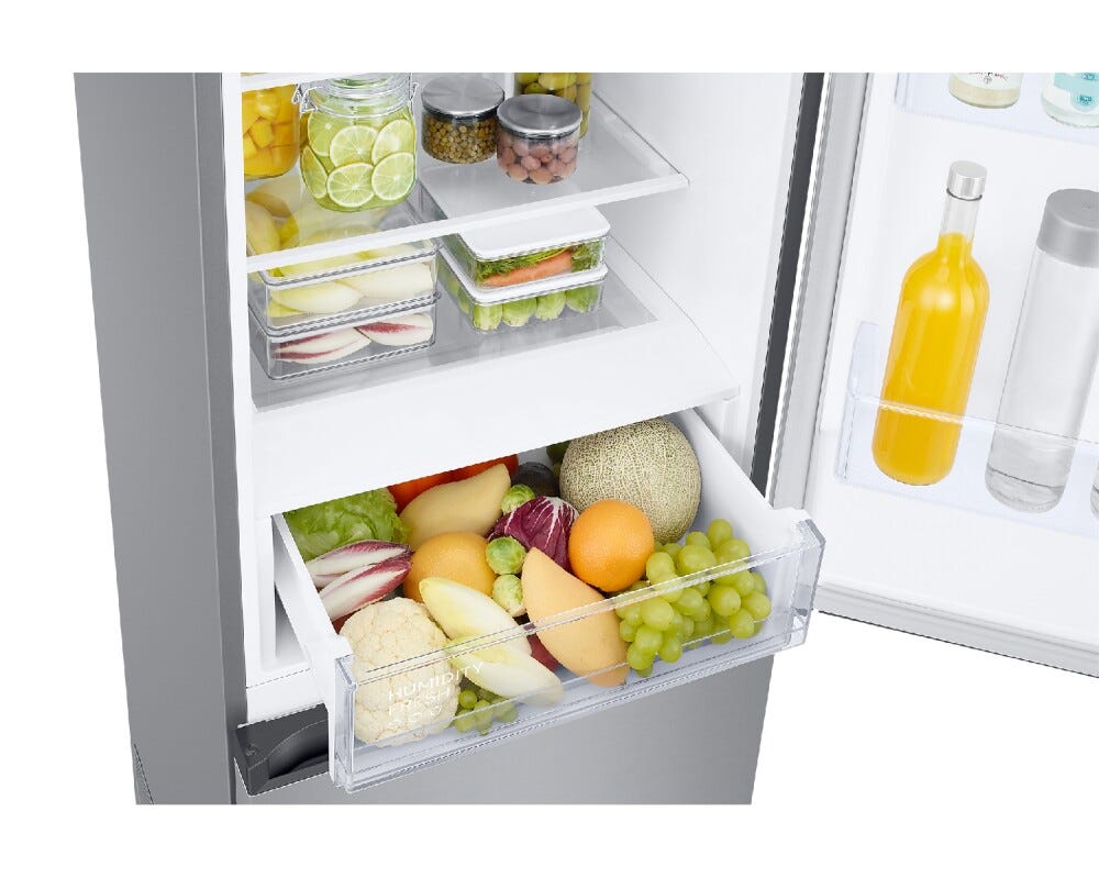 Samsung RB38C600DSA/EF EcoFlex Ai Frigorifero con congelatore a libera installazione cm. 60 h. 203 - lt. 390 - silver