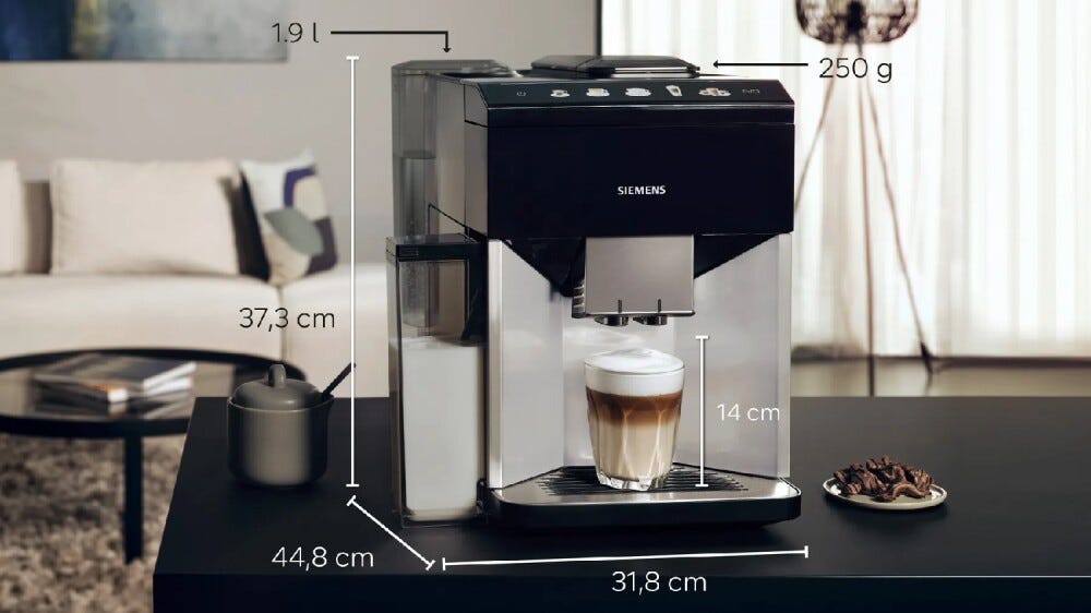 Siemens TQ513R01 eq500 Macchina per caffè automatica - nero/argento