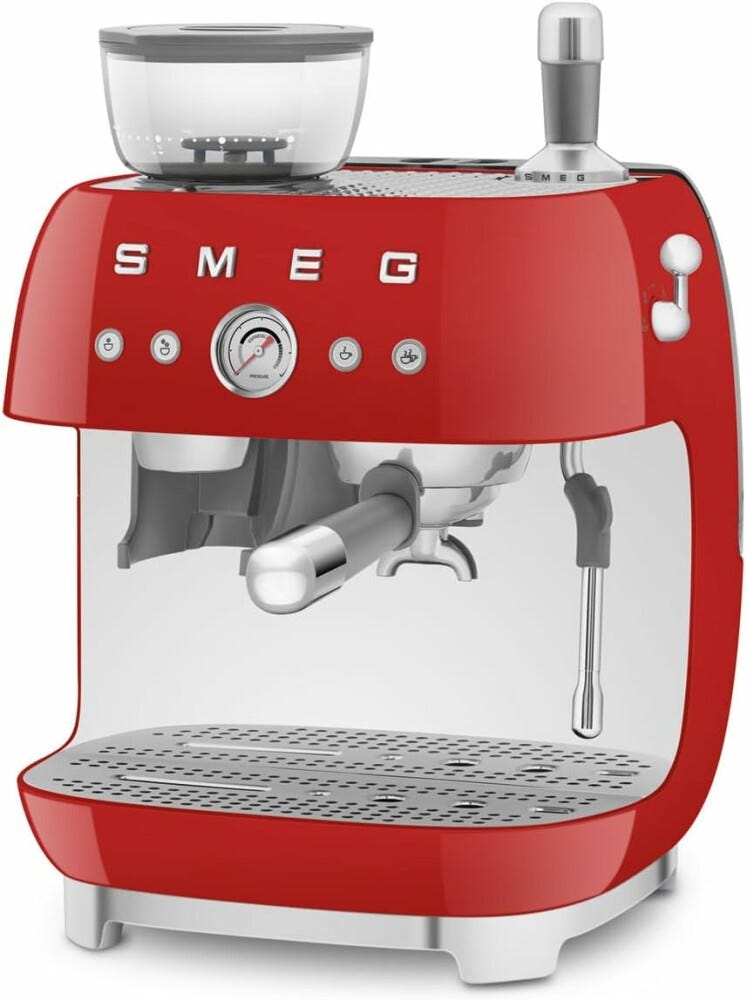 Smeg Selection EGF03RDEU 50'S Style Macchina per caffè espresso manuale - rosso lucido