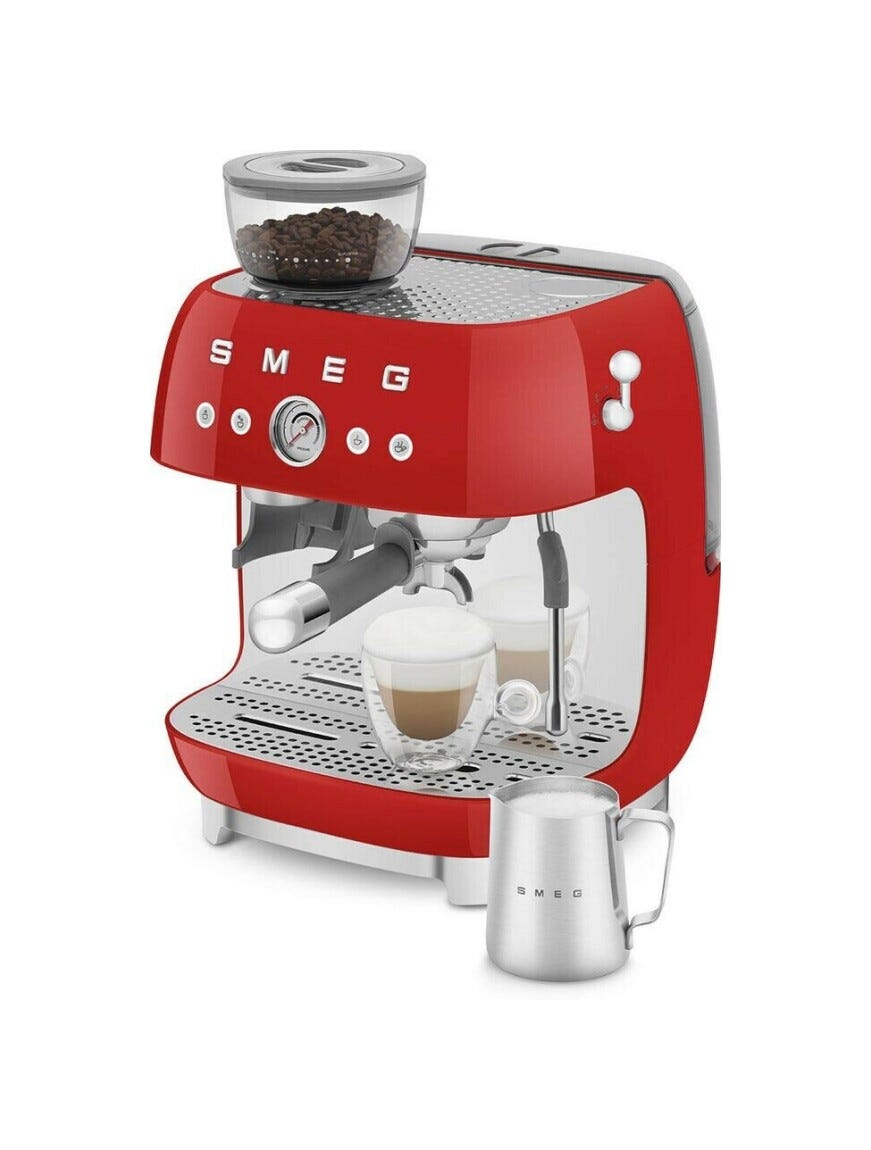 Smeg Selection EGF03RDEU 50'S Style Macchina per caffè espresso manuale - rosso lucido