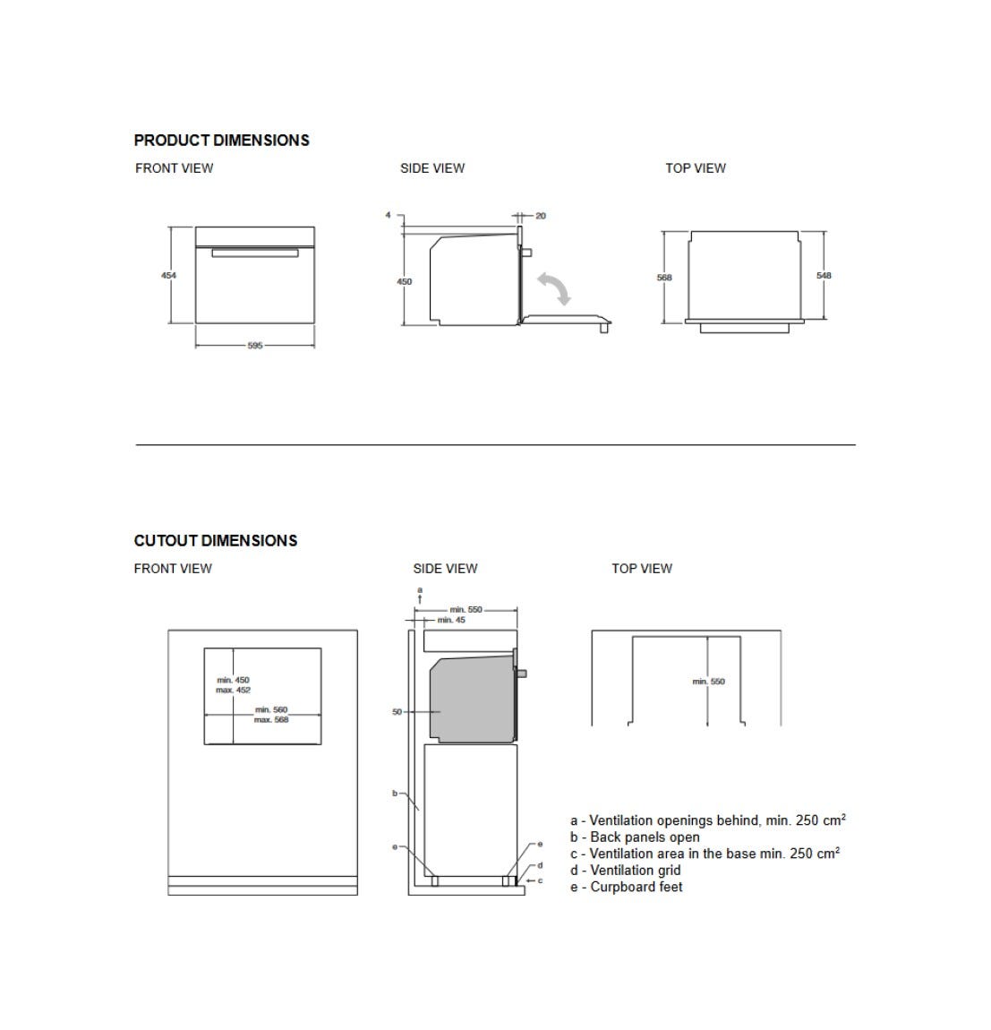 Bertazzoni FMOD4053MLB1 Modern Forno a microonde da incasso cm. 60 h. 45 - nero