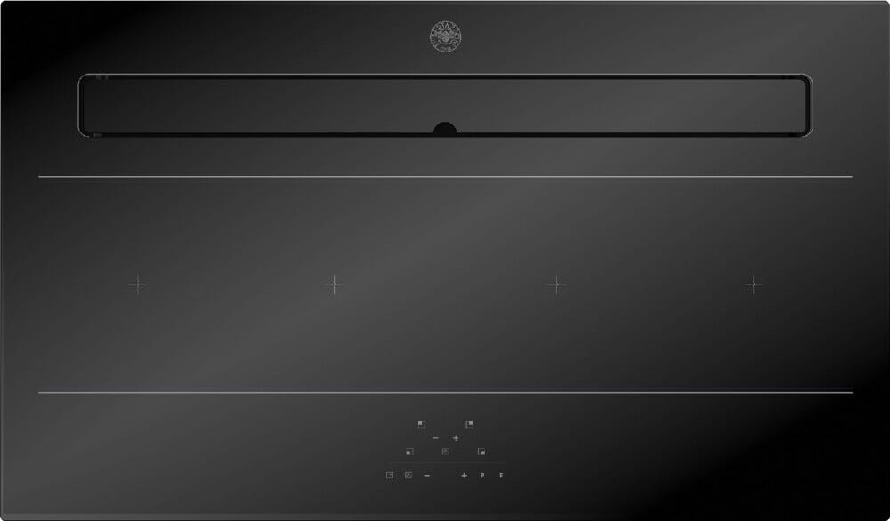 Bertazzoni P904IBH2M30NT Modern Piano cottura induzione cm. 87 con cappa integrata da 614 m3/h - vetroceramica nero