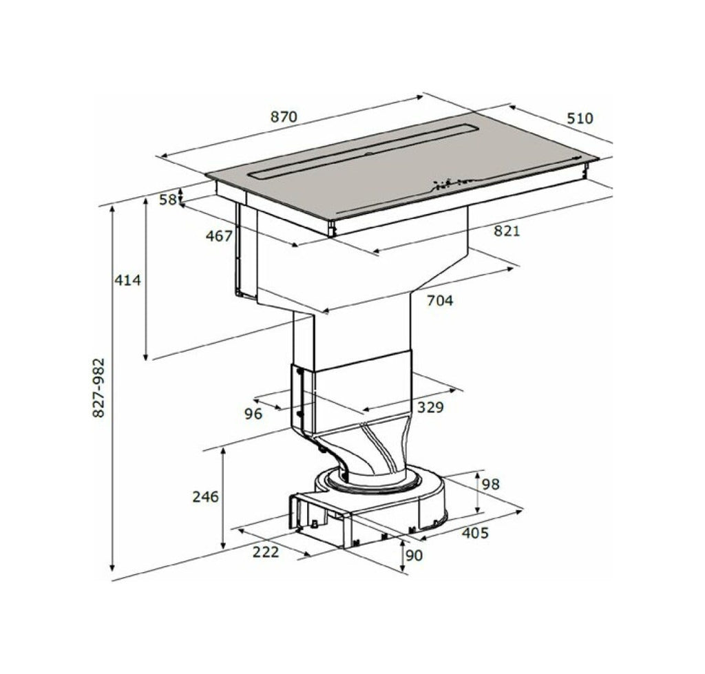 Bertazzoni P904IBH2M30NT Modern Piano cottura induzione cm. 87 con cappa integrata da 614 m3/h - vetroceramica nero