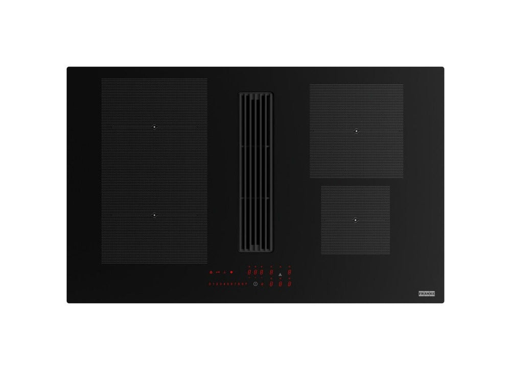 Franke FMA 8381 HI Maris 2-gether Minimal Black Piano cottura induzione cm. 83 con cappa integrata da 600 m³/h - cristallo nero