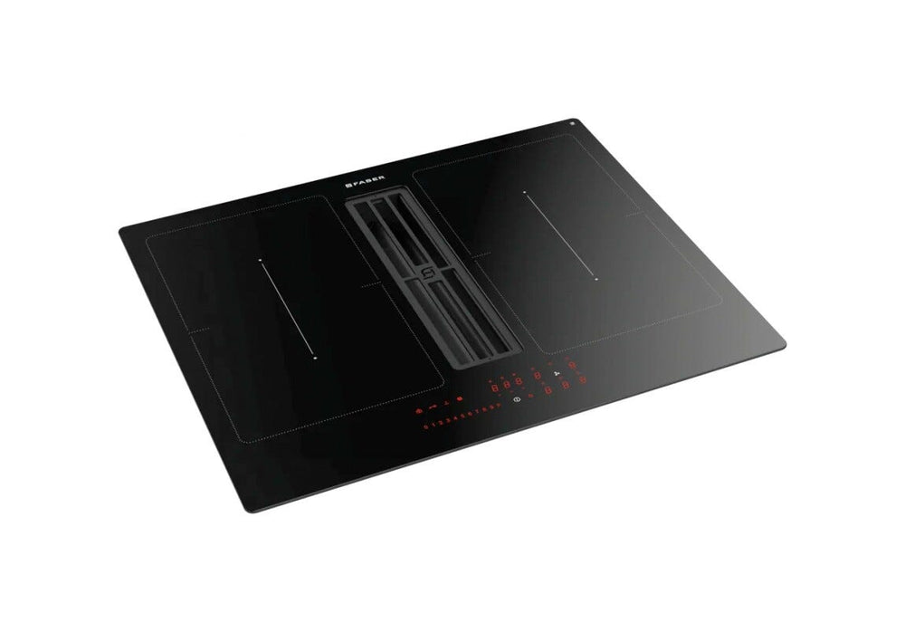 Faber GALILEO SMART BK F600 + KIT LL H80 Piano cottura induzione cm. 60 con cappa integrata da 500 m3/h + kit filtrante incluso - vetroceramica nero