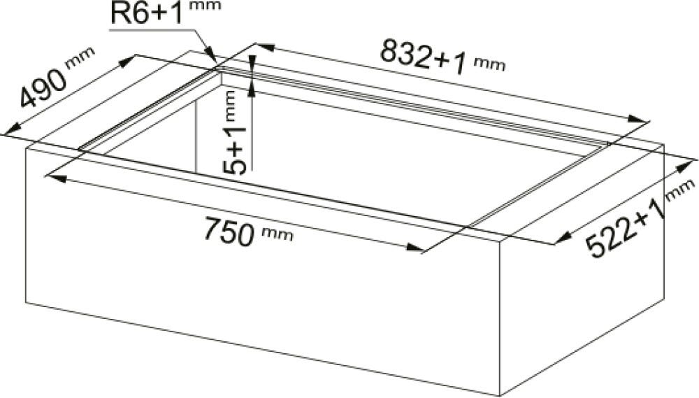 Franke FMY 8391R HI Mythos 2-gether Icon Steel Piano cottura induzione cm. 83 con cappa integrata da 600 m³/h - cristallo nero