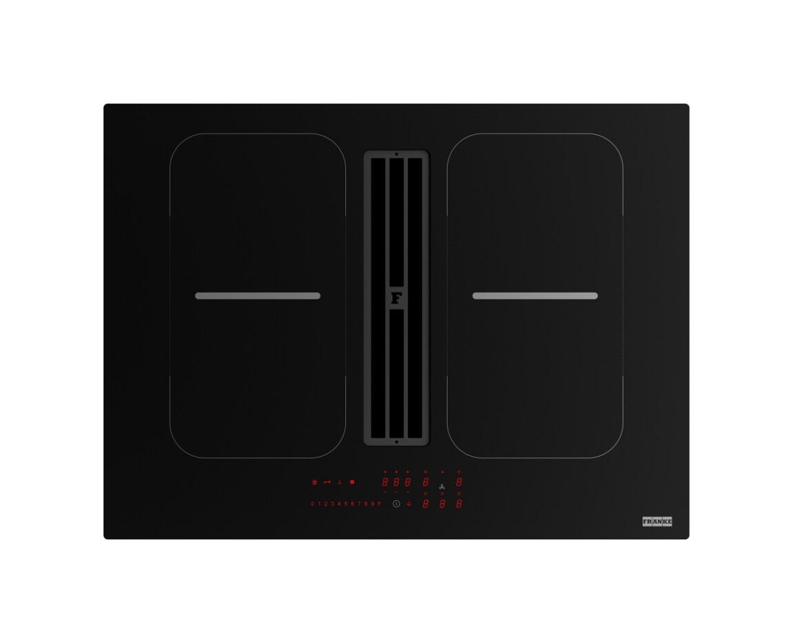 Franke FSM 7081 HI Smart 2Gether Black Lines Piano cottura induzione cm. 70 con cappa integrata da 630 m³/h - cristallo nero