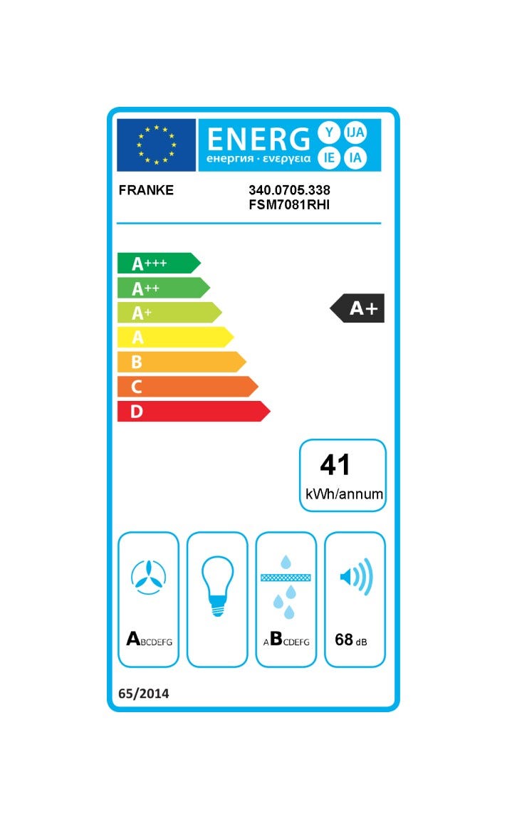 Franke FSM 7081R HI Smart 2Gether Black Lines Piano cottura induzione cm. 70 con cappa integrata da 630 m³/h - cristallo nero